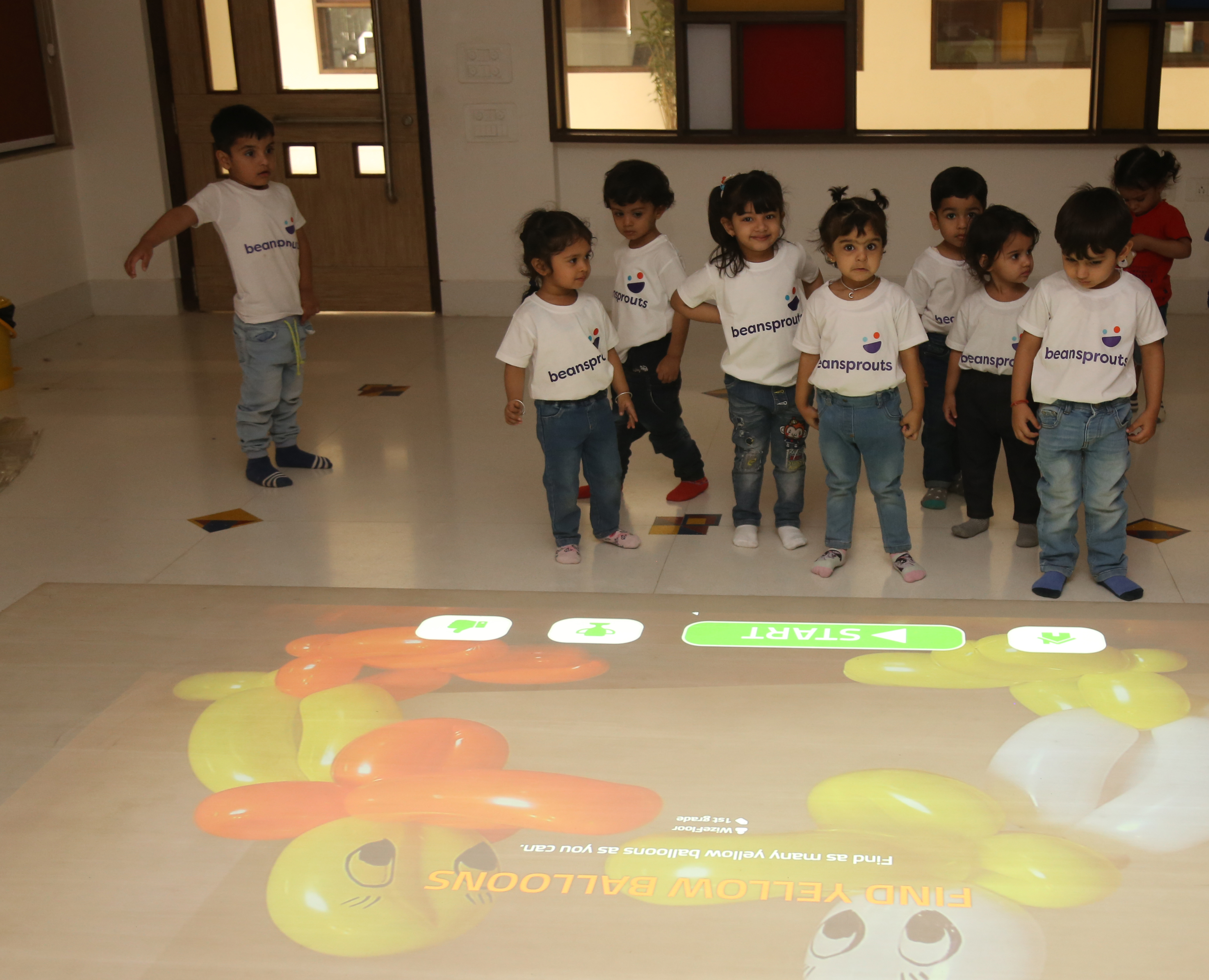 Interactive floor in gallary